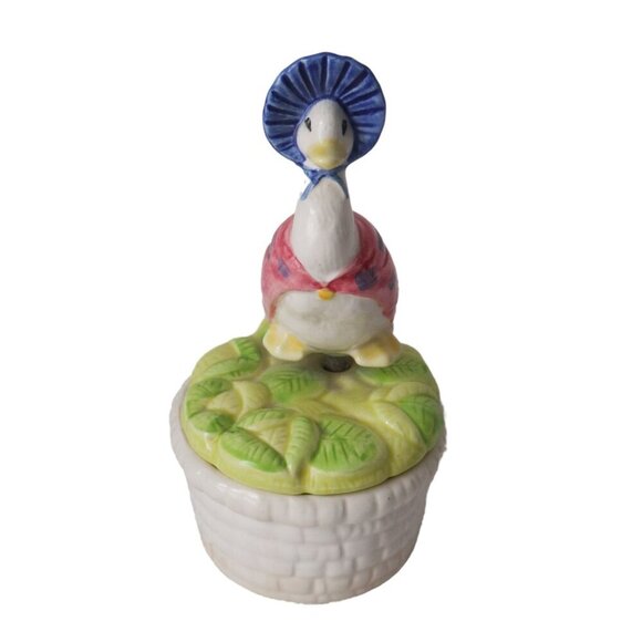 Vintage Schmid Beatrix Potter Music Box Jemina Puddle Duck I Did it my Way - Picture 2 of 5